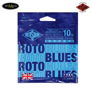 Dây Đàn Guitar Điện Rotosound RH10 ( 10-52 ) Light Top Heavy Bottom, Roto Blue Nickel On Steel Electric Guitar Strings