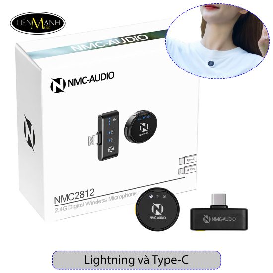 Micro Cài Áo Không Dây NMC-AUDIO NMC2812 (1 Mic) - Đen | Trắng, Wireless Microphone