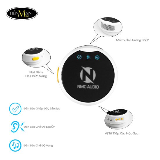 Micro Cài Áo Không Dây NMC-AUDIO NMC2812 (1 Mic) - Lightning | Type-C, Wireless Microphone
