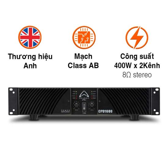 Cục Đẩy Công Suất Wharfedale CPD1600, 400W X 2 Kênh