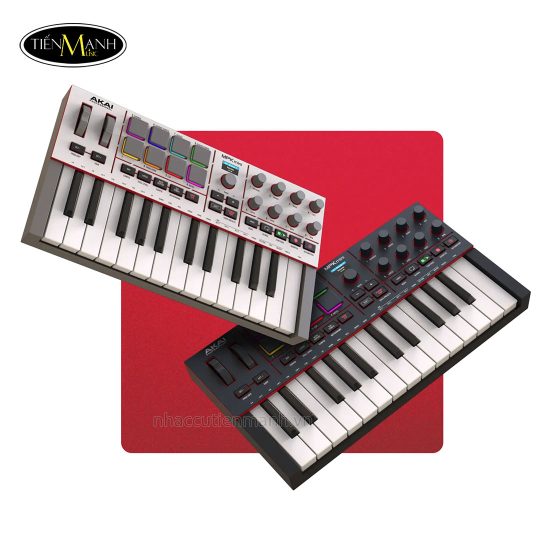 Đàn Akai Professional MPK Mini IV (MK4), Midi Controller màu đen trắng