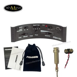 Fishman Ellipse Aura Wide Format Acoustic Pickup w/ Preamp - Pickup Đàn Guitar
