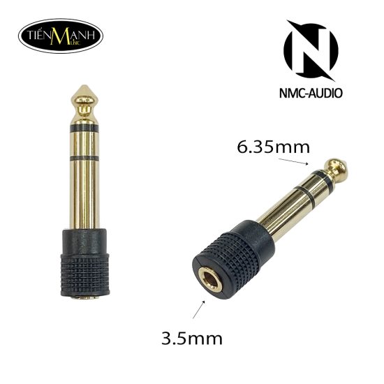 Jack Chuyển Đổi NMC-AUDIO NMC-J2F4 (3.5mm stereo cái ra 6.35mm stereo đực)