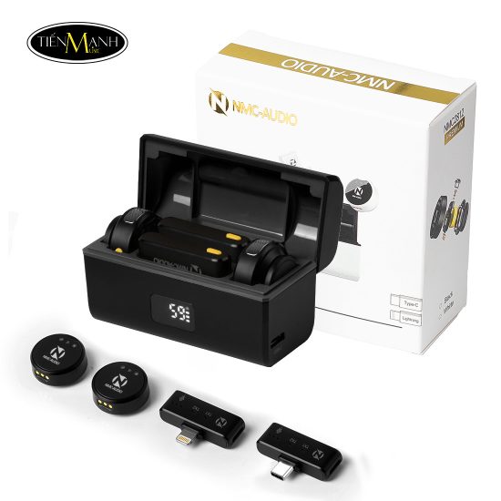 Micro Cài Áo Không Dây NMC-AUDIO NMC2812 Premium ( 2 mic ), Lightning và Type C, Wireless Microphone