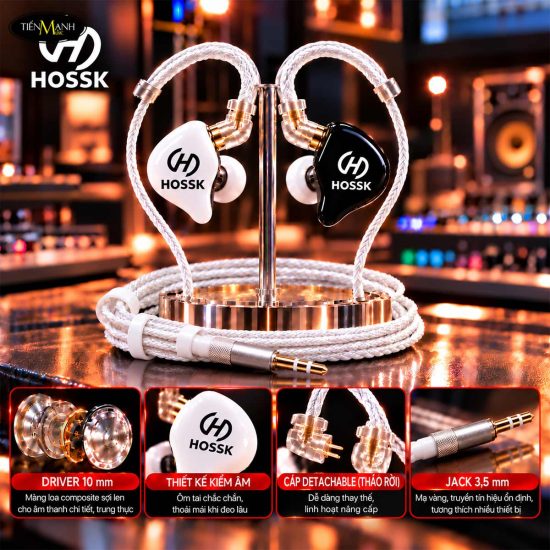 Tai Nghe Kiểm Âm Nhét Tai HOSSK HK-60 - Ảnh 6
